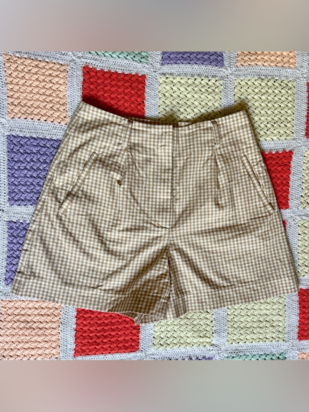 Sezane Gingham Edward Shorts